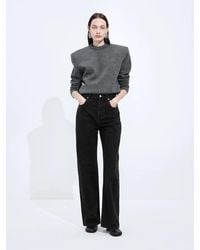 Bottega Veneta - High Waist Wide Leg Jeans - Lyst