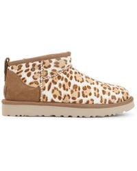 UGG - Felicity Leopard Jasmine Wool Classic Ultra Mini Plains Boots - Lyst