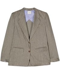 Alysi - Striped Single-Breasted Jacket - Lyst