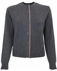 Fabiana Filippi - Round Neck Button Sweater - Lyst