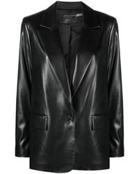 Alice + Olivia - Faux Leather Blazer Jacket - Lyst