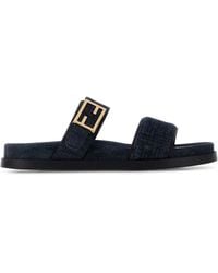 Fendi - Denim Feel Slippers - Lyst