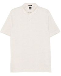 BOSS - Linen Cotton Polo Shirt - Lyst