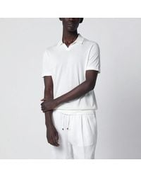 Drumohr - Milk- Cotton Knit Polo - Lyst