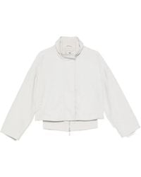 Emporio Armani - Cotton Blend Blouson Jacket - Lyst