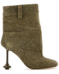 Loewe - Khaki Suede Toy Panta Ankle Boots - Lyst