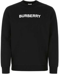 Burberry - Logo Crewneck Sweatshirt - Lyst