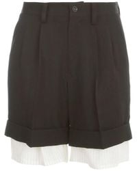 Y's Yohji Yamamoto - Gabardine Double Shorts - Lyst