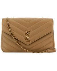 Saint Laurent - Camel Leather Large Lou Lou Shoulder Bag - Lyst