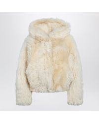 Blancha - Lemon Hooded Fur Jacket - Lyst