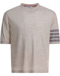 Thom Browne - Wool T-Shirt "4Bar" - Lyst