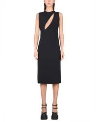 Versace - Cut-Out Midi Dress With Side Split - Lyst