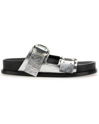 Jil Sander - Leather Sandals With Buckle Detail - Lyst