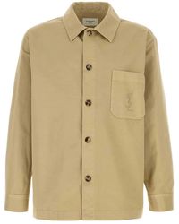 Saint Laurent - Beige Cotton Shirt - Lyst