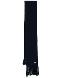 Emporio Armani - Ribbed Wool Scarf - Lyst