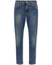 Dolce & Gabbana - Dolce & Gabbana Logo Plaque Jeans - Lyst