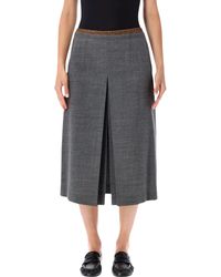 Prada - Skirt Front Plit - Lyst