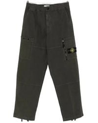 Stone Island - Pantaloni Cargo Con Patch Logo - Lyst