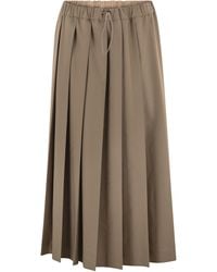 Fabiana Filippi - Long Pleated Skirt With Elasticated Waistband - Lyst