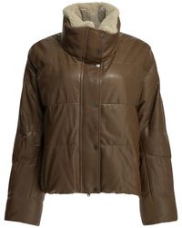 Brunello Cucinelli - Padded Shearling Jacket - Lyst