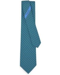Ferragamo - Gancini Links Print Silk Tie - Lyst