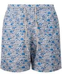 MC2 Saint Barth - Lighting Micro Fantasy Santorini View Swim Shorts - Lyst