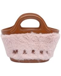 Marni - Leather Mini Bag With Trimmed Details - Lyst