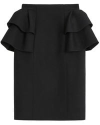 Valentino - Skirt With Ruffles On The Sides - Lyst