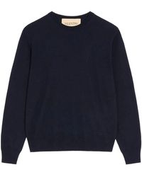 Valentino Garavani - Wool Jumper With Vlogo Embroidery - Lyst