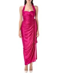 Balmain - Flowing Draped Long Dress - Lyst