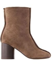 MM6 by Maison Margiela - Leather Flat Shoes - Lyst