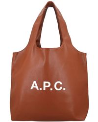 A.P.C. - Ninon Tote Bag With Logo - Lyst