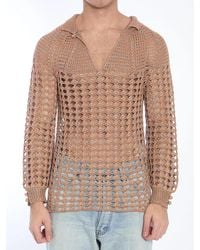 Valentino Garavani - Perforated Knit Shirt - Lyst