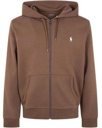 Polo Ralph Lauren - Hooded Full Zip Long Sleeves Sweatshirt - Lyst