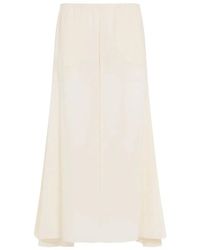Chloé - Silk Georgette Long Skirt - Lyst