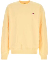 New Balance - Cream Cotton Sweatshirt - Lyst
