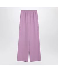 Valentino - Wide Lilac Silk Pants - Lyst