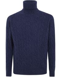 FILIPPO DE LAURENTIIS - Turtle Neck Braided Sweater - Lyst