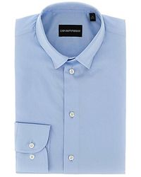 Emporio Armani - Stretch Poplin Shirt - Lyst