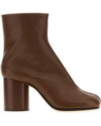Maison Margiela - Leather Tabi Ankle Boots - Lyst