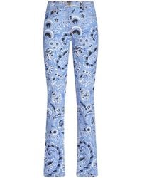 Etro - Printed Denim Jeans - Lyst