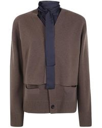 Sacai - Wool Knit Cardigan - Lyst