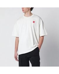 The North Face - Ivory T-Shirt With Logo Patch - Lyst