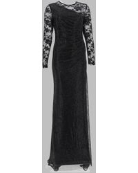 Self-Portrait - Long Sleeve Lace Panel Gown - Lyst