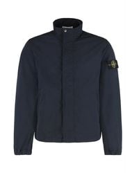 Stone Island - Windbreaker With Logo - Lyst