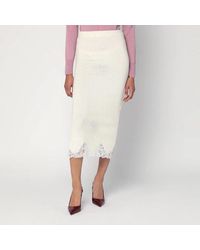 GIUSEPPE DI MORABITO - Gonna Tube With Lace And Rhinestones - Lyst