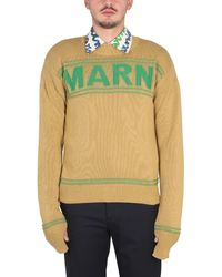 Marni - Knit Sweatshirt With Logo - Lyst