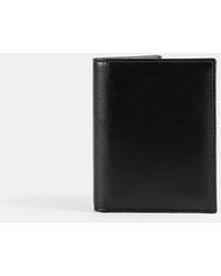 Comme des Garçons - Wallet Portefeuille Plié En Cuir Noir - Lyst