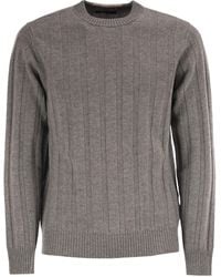 Peserico - Wool And Cashmere Ribbed Jumper - Lyst