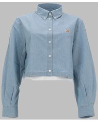 Maison Kitsuné - Maison Kitsuné Camicia Cropped "Baby Fox" - Lyst